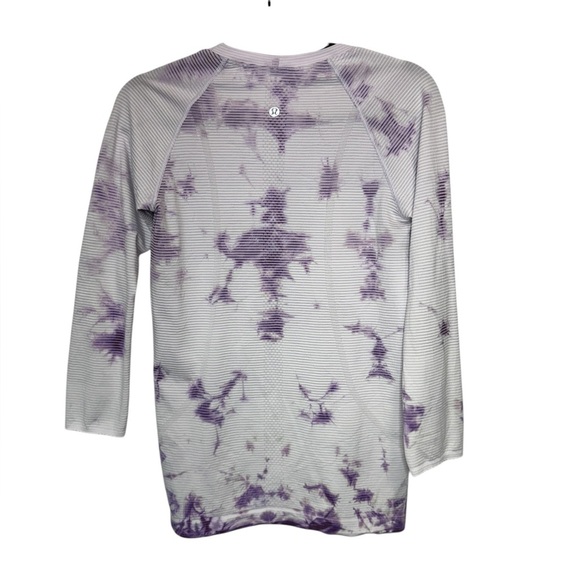 Lululemon Swiftly Tech Tie Dye Long Sleeve Top Purple - Picture 2 of 6
